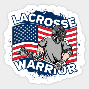 American Lacrosse Warrior Sticker